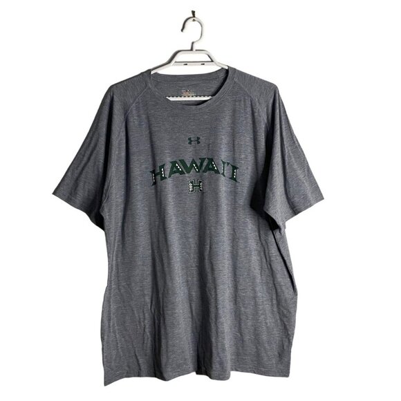 Under Armour Men's Heather Blue Crewneck Short Sleeve T-Shirt - Picture 1 of 8